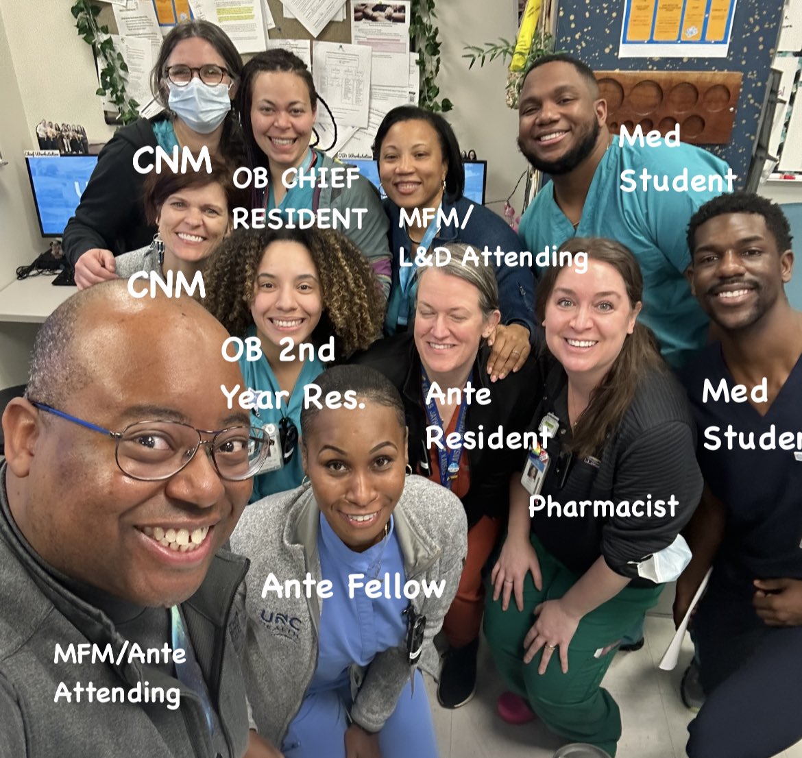 ebonycartermd's tweet image. Behold the @UNCOBGYN team today!  This is the first time, in my 20+ year career, that I've ever been on a team of doctors that reflects the patients we're serving.   Proud of this excellent team @UNCObGynRes @UNCMedCenter @DocOhms @ReproWoman