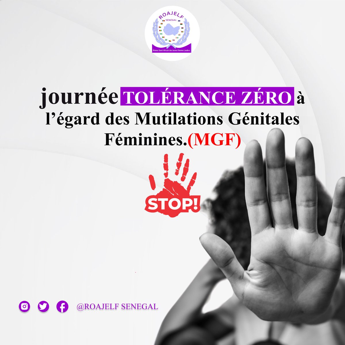 Des millions de #filles continuent à subir les #MGF dans le monde. En cette journée internationale, continuons notre mobilisation pour barrer la lutte à cette pratique néfaste au #Senegal ! @Tostan @PasneegI @DVulnerables #kebetu