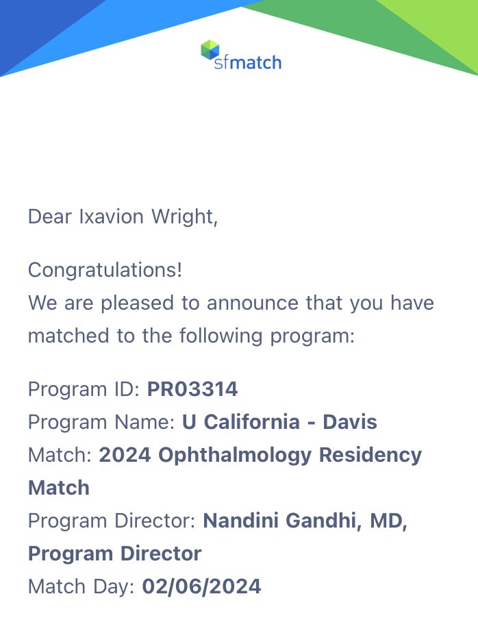 I am so excited to be heading back to California to join my new family at UC Davis! It wasn’t easy, but it was worth it! #eyesurgeon #match2024 #Ophthalmology