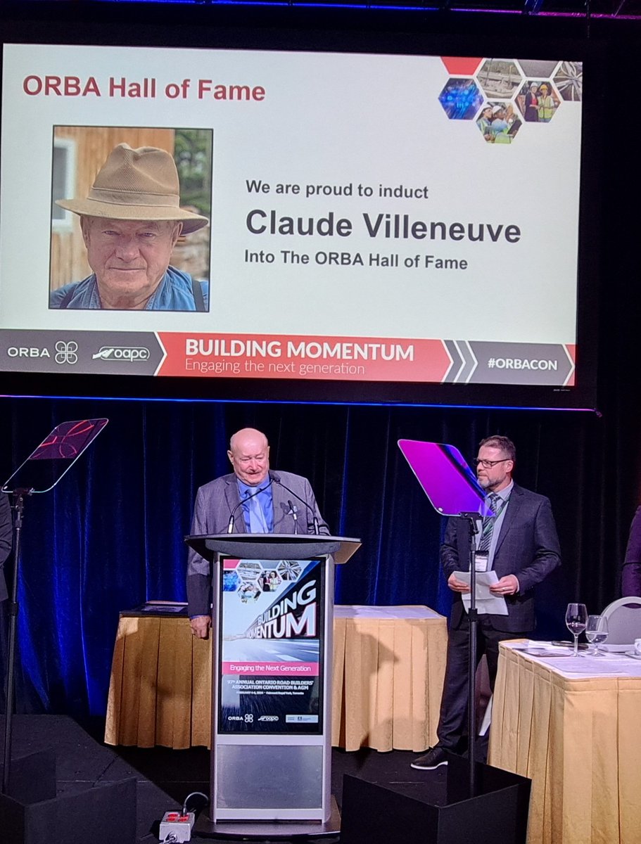 Celebrating Claude Villeneuve, our newest ORBA Hall of Fame inductee. His impact on the industry is immeasurable. Congratulations on this well-deserved honour! #ORBACON