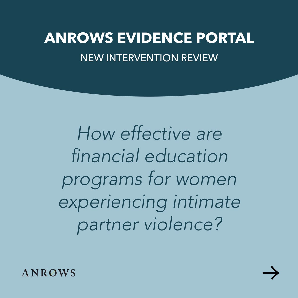 ANROWS's tweet photo. Curious about the impact of financial education on women experiencing intimate partner violence?

Dive into our Evidence Portal to explore our latest evaluation of this intervention initiative.

Read here: https://t.co/Tv0oNN4cHd https://t.co/5VC0Wj90AZ