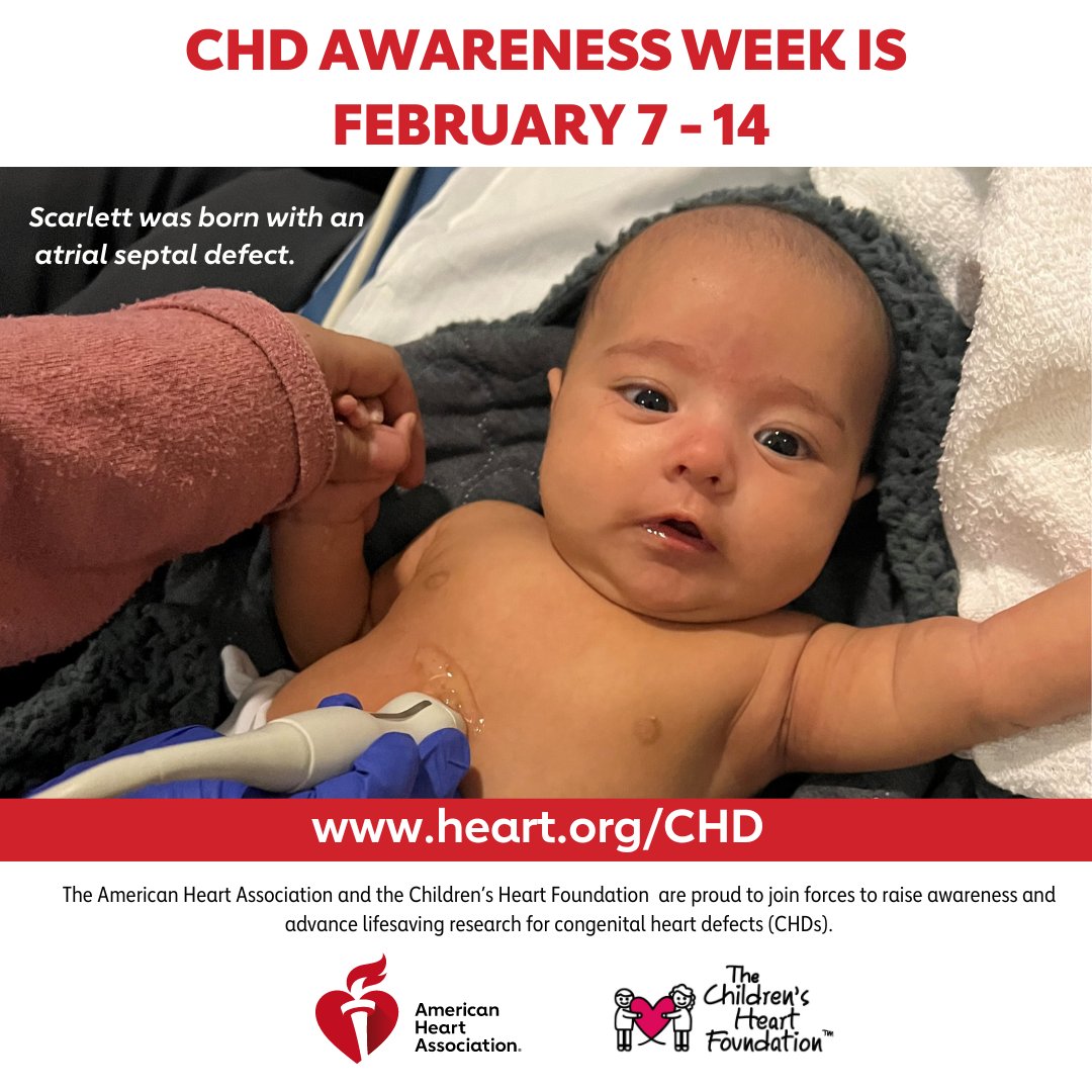 GoRedForWomen's tweet image. Next week, Feb. 7-14, is #CHDWeek. Each year we work with @TheCHF to jointly fund investigators who are working to better understand, identify and treat CHDs. Learn more: spr.ly/6016VyFsG #CHDAwarenessWeek #HeartMonth #CHDResearch