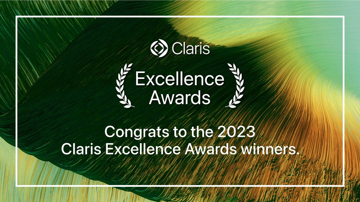 Time to celebrate! 🥳 The 2023 Claris Excellence Awards winners were officially announced at
#ClarisEngage2024. Let’s give a round of applause to all the recipients. See who won:
content.claris.com/claris-enage20…