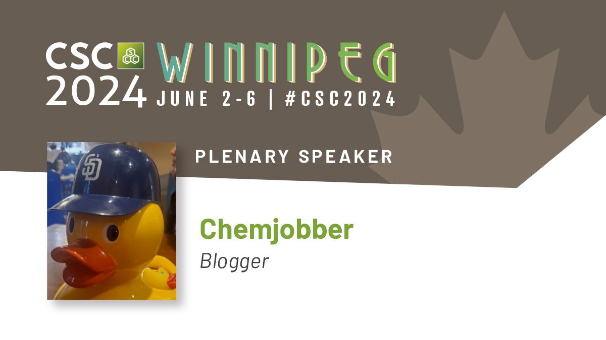 😱 The #CSC2024 extended deadline for abstract submission CLOSES in a few hours! Submit your abstract by 11:59 PM CT, and start planning your conference experience, & get ready to see a line-up of wonderful plenary speakers, such as @Chemjobber + many more buff.ly/3uqV67r