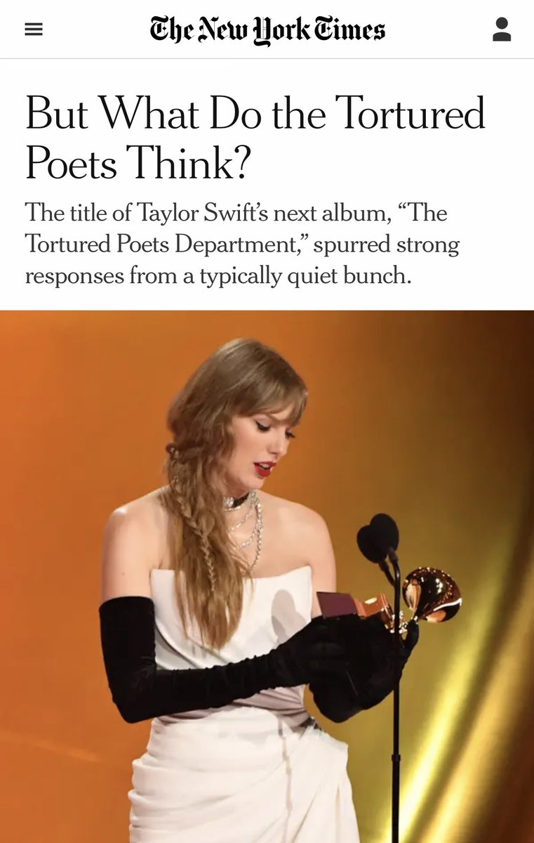 So excited about Taylor’s new album! 🤍🖤🩶 Thanks @nytimes for the mention. Counting down the days 💃🏻 nytimes.com/2024/02/06/sty…
