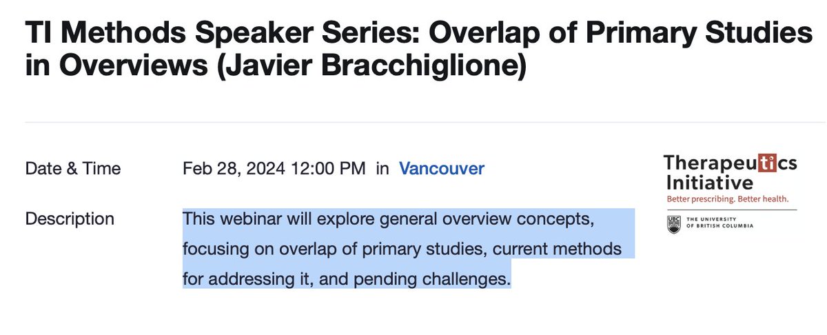 Therapeutics Initiative (TI) tweet media