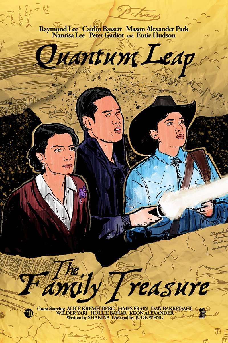 A brand new #QuantumLeap starts at 10pm ET on NBC! Here's my poster for tonight's episode "The Family Treasure", written by @Shakeenz, directed by <a href="/JudeWeng/">Jude Weng</a>. Don't miss it!