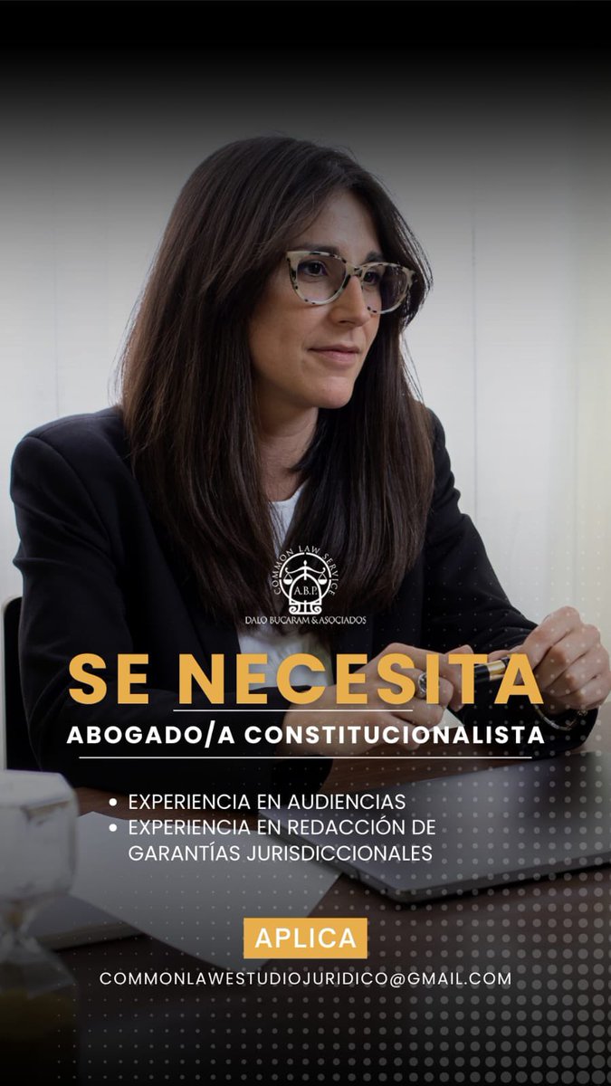 Gabriela_Comte's tweet photo. Si tienes experiencia en materia penal y en materia constitucional, escríbeme. #AbogadoConstitucionalista #AbogadoPenalista https://t.co/Bk5xu0pkPn