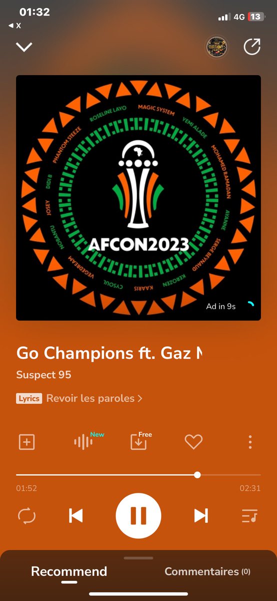 Wow 🔥❤️🎉
Non Demain sa doit jouer au stage 
On va gagner 🏆 
@suspect_95 
@U_M_Africa 
#CAN2023 
#AFCON2023 
@caf_online_FR 
@CAF_Online
