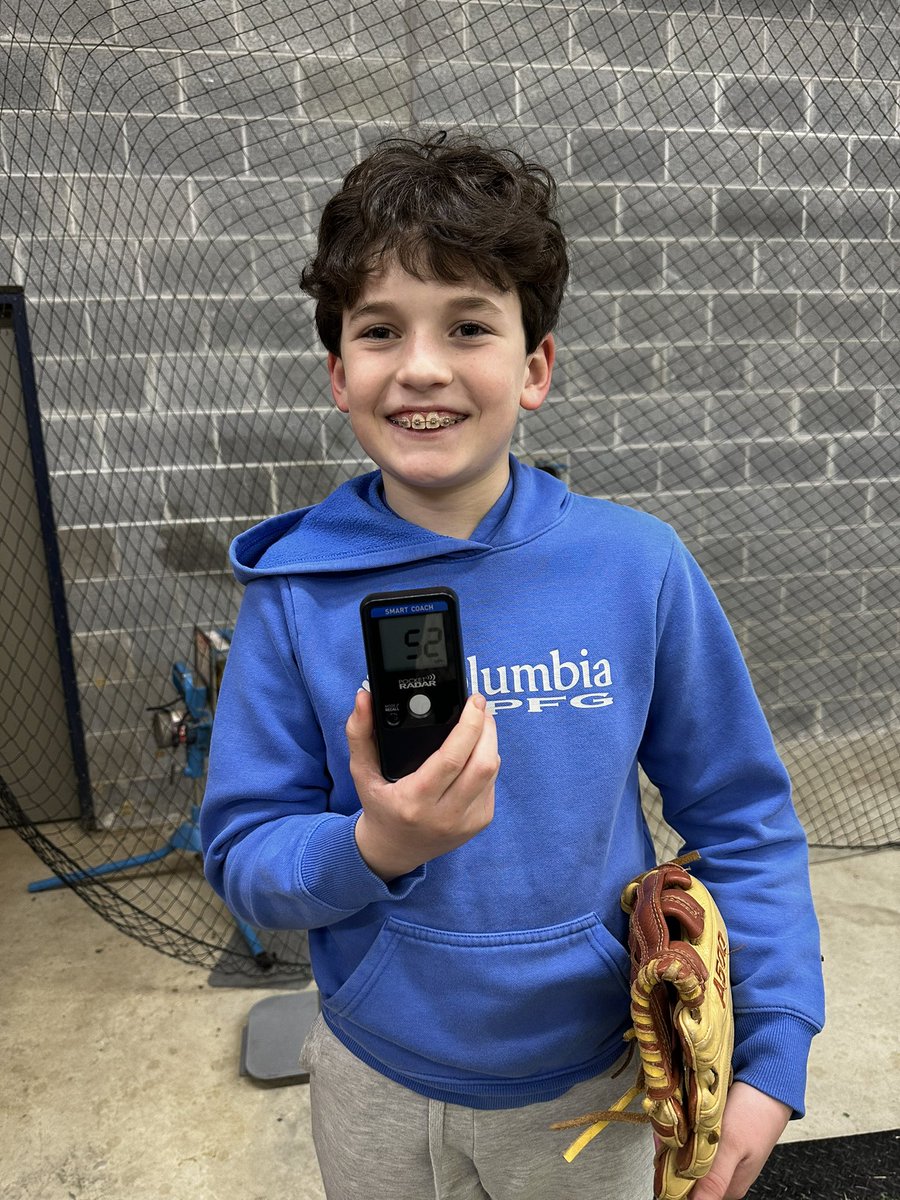 bckwdkpitching's tweet photo. PR night for Wesley! Up 3 MPH this winter. @PocketRadar https://t.co/tZmiFjWWT4
