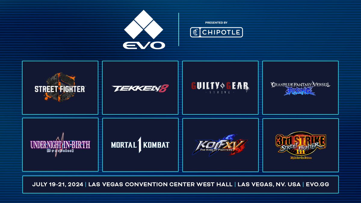 [情報] 「EVO 2024」主要比賽項目公布