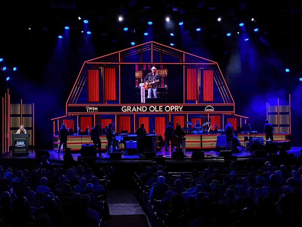 Grand Ole Opry Stage with a Photo of Toby Keith in the Barn 