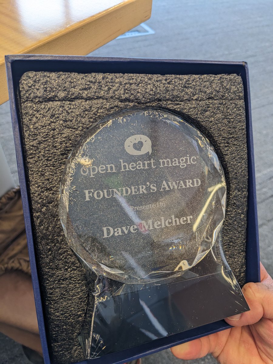 DaveMPro's tweet image. Had a great time at the @OpenHeartMagic National Conference!  Learned some great new magic, had some great discussion on how to better connect with the kids, and Linda and I (The Michigan contingent) both received the Founder's Award for our work on last year's Magic University!