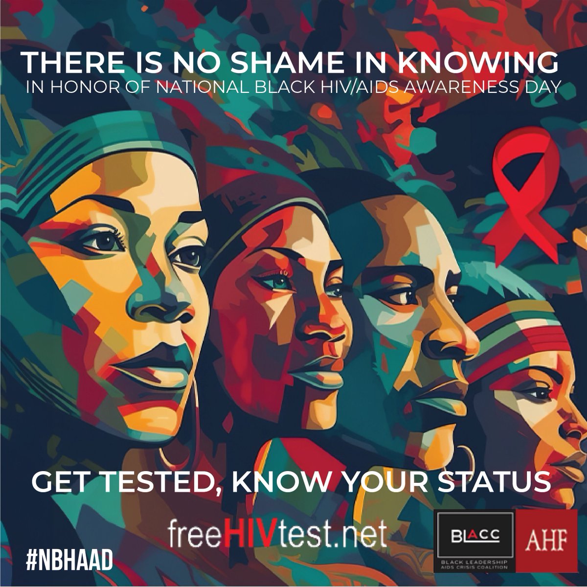 AHF_BLACC's tweet photo. Today is National Black HIV/AIDS Awareness Day. 

Remember, there is NO SHAME in knowing your status. Visit https://t.co/ncmcwiH87w to get tested. #NBHAAD https://t.co/n3V8Tg63pA