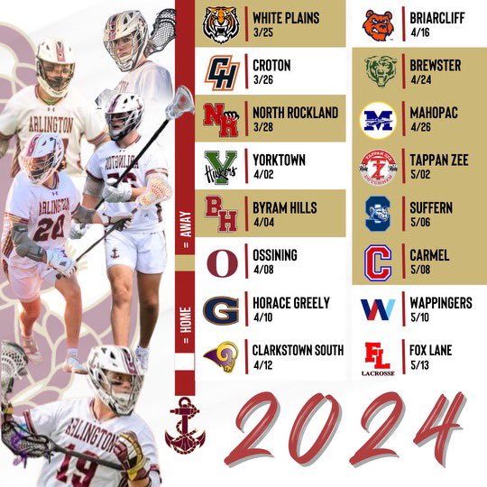 Arlington Lax 2024 Schedule #AnchorDown
<a href="/KDJmedia1/">Kevin Devaney Jr.</a> <a href="/LoHudLacrosse/">lohud lacrosse</a> <a href="/DirectRays/">Ray Gallagher 🇺🇸</a> <a href="/admiralad845/">AdmiralAthletics</a>