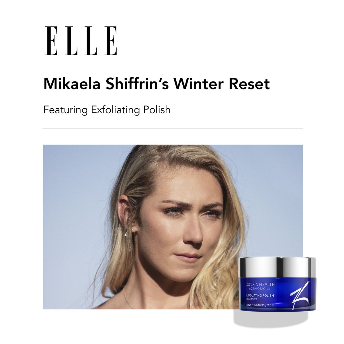 zoskinhealth's tweet photo. “I probably exfoliate more than you’re supposed to—like, two to three times a week." @MikaelaShiffrin keeps Exfoliating Polish in her skincare arsenal to slough away, flaky, winter skin. https://t.co/qDJGmLFZz1
#zoskinhealth #committoyourskin https://t.co/hc2EI81u7W