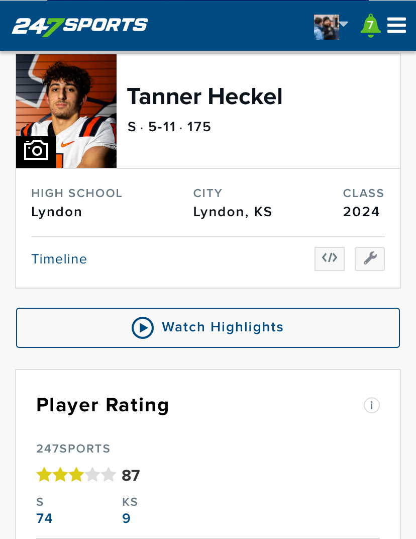 Jeremy Werner (@jwerner247) on Twitter photo The <a href="/247recruiting/">247Sports Recruiting</a> team rated #illini commit Tanner Heckel (<a href="/TannerHeckel1/">Tanner Heckel</a>) a three-star prospect with an 87 rating.
Read more on the late 2024 addition: 247sports.com/college/illino… The <a href="/247recruiting/">247Sports Recruiting</a> team rated #illini commit Tanner Heckel (<a href="/TannerHeckel1/">Tanner Heckel</a>) a three-star prospect with an 87 rating.
Read more on the late 2024 addition: 247sports.com/college/illino…