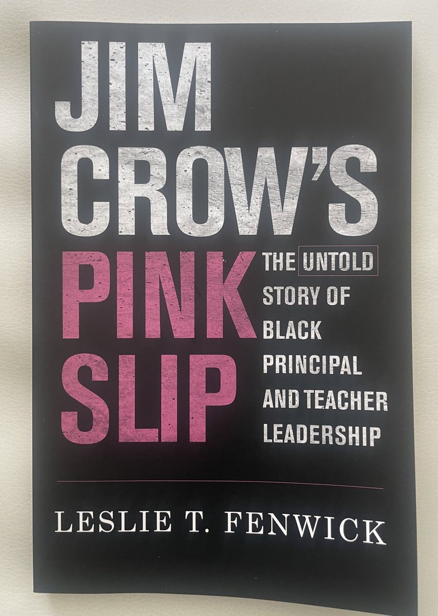 Must read this book, Jim Crow’s Pink Slip: The Untold Story of Black Principal and Teacher Leadership by Dr. @ltfenwick. I heard her speak on Friday, 2/2/24 in San Francisco. Great talk. Looking forward to reading this book. 🎓#HigherEducation #BHM bookshop.org/p/books/jim-cr…