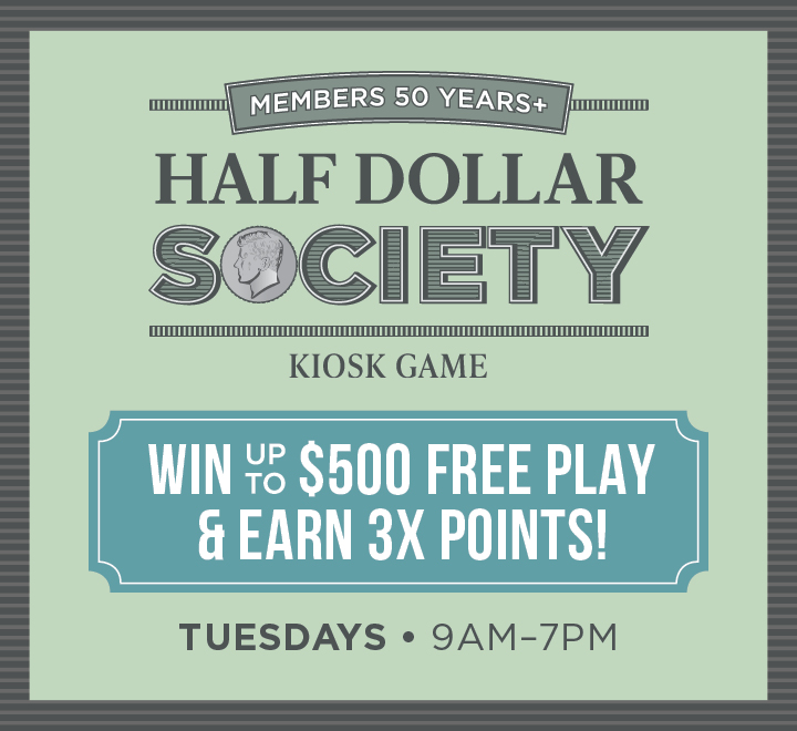 If you're 50+, roll with us at The Mint for Half Dollar Society from 9AM to 7PM. Bag up to $500 Free Play and score 3X Points! TheMintBowlingGreen.com/Promotions #sprintothemint #nashville #kentuckyliving #kentuckylife #visitkentucky