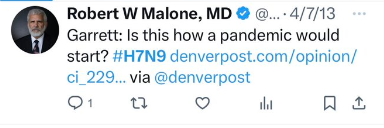 Amy31129057's tweet photo. Paging Dr. Robert Malone...... Paging Dr. Robert Malone.... can you please come to the administrators office NOW.
INOVIO..... H7N9..... Partners and collaborators include the University of Pennsylvania, Merck, ChronTech, National Cancer Institute, U.S. Military HIV Research Program, NIH, HIV Vaccines Trial Network, University of Southampton, US Dept. of Homeland Security, University of Manitoba and PATH Malaria Vaccine Initiative.
Inovio's Universal H7N9 DNA Vaccine Generates First Protective Antibody Responses Against Virulent H7N9 Virus in 100% of Vaccinated Animals (2013)
Universal H7N9 vaccine generates protective HAI antibodies against unmatched influenza strain in 100% of tested animals; also shows how quickly Inovio can respond to a pandemic threat
Interim results from a study in mice in a collaboration with researchers from the University of Pennsylvania and Canada's National Microbiology Laboratory in Winnipeg demonstrated that Inovio's H7N9 influenza DNA vaccine achieved greater than 1:40 hemagglutination inhibition (HAI) in 100% of tested animals (n=10), with a geometric mean HAI titer of 1:130 against the A/Anhui/1/13 strain of H7N9 virus. HAI titers at or above 1:40 are considered to denote protection against the influenza virus in humans.
https://t.co/7jQDyERroD