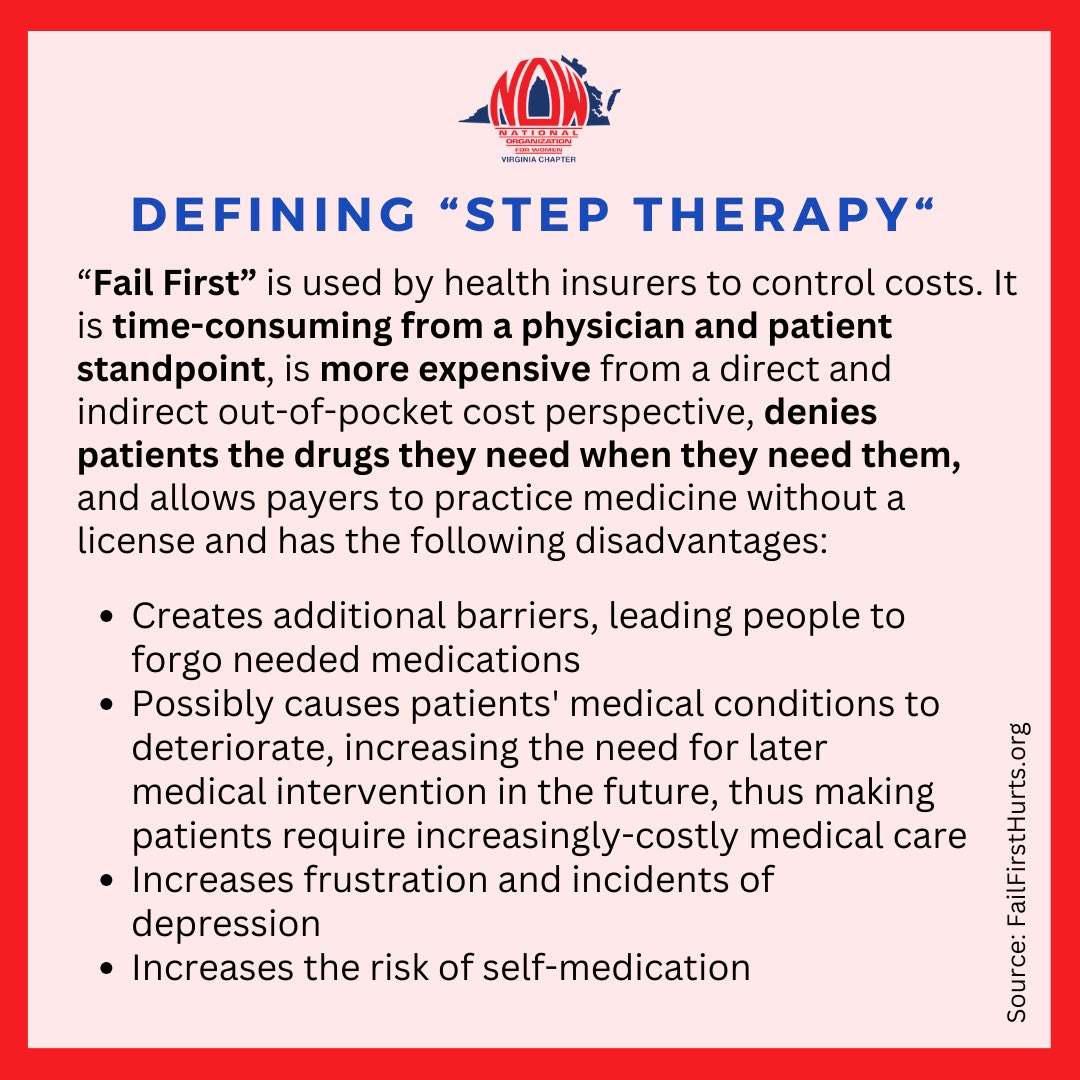 🧵Additional info on #steptherapy & #failfirst issues is below. 

#VirginiaNOW is working hard to serve our members and all residents.