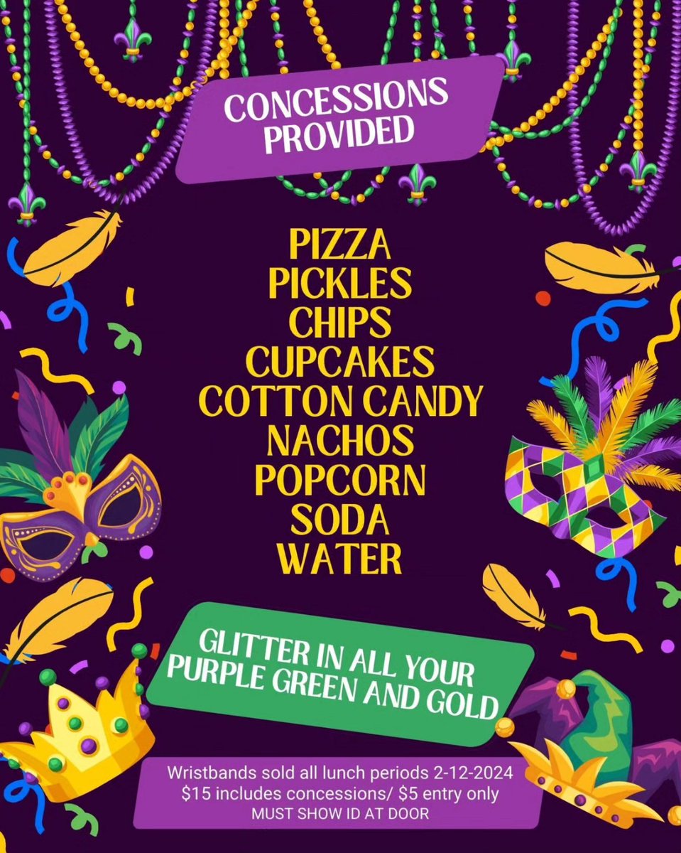 Volunteers are asked to arrive at 3p for Monday's dance to help decorate, blow up balloons, set up concessions, etc. Thank you for all your support!