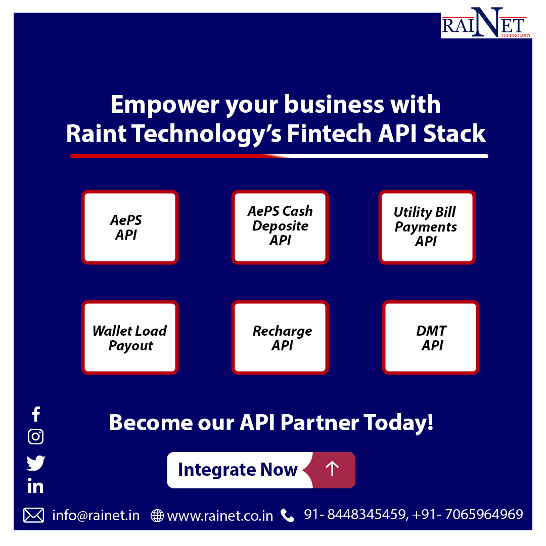 RAINETTECHNOLO1's tweet image. Elevate your financial services with Rainet Technology's Fintech API!.💻
.
Call us : 070534 48701, +91-7065964969
Mail us : info@rainet.co.in
Visit us : rainet.co.in
.
#FintechAPI #TechInnovation #APIsolutions #APIRevolution #TechSolutions #DMTapi #BBPS #RoseDay #Putin