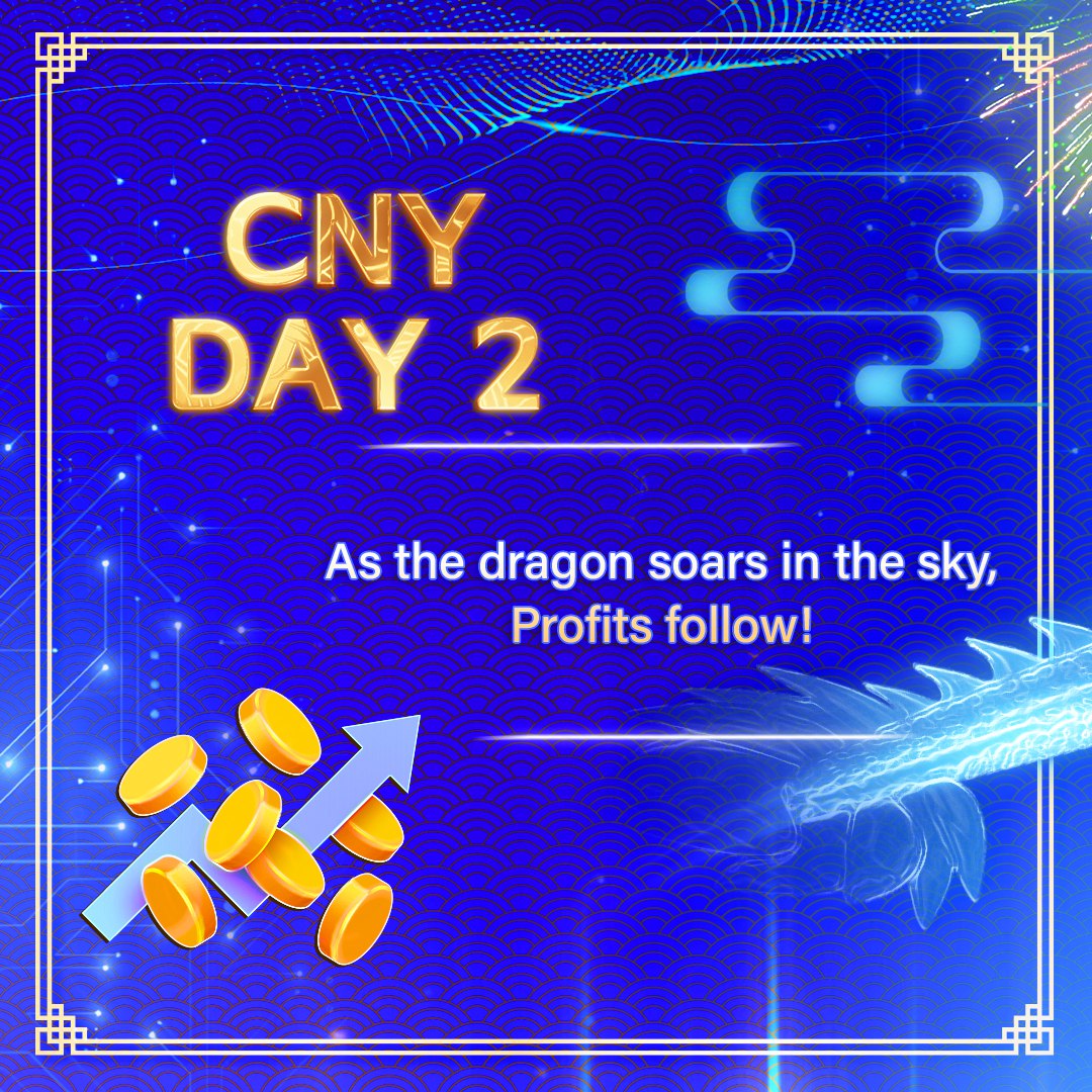 CNY Day 2 🐲

🎉As the dragon soars in the sky, profits follow 🎊

Discord: discord.gg/fintoken
Wallet Download: fintoken.pro

#USDT #Celebrate #FINTOKEN #CNY2024
