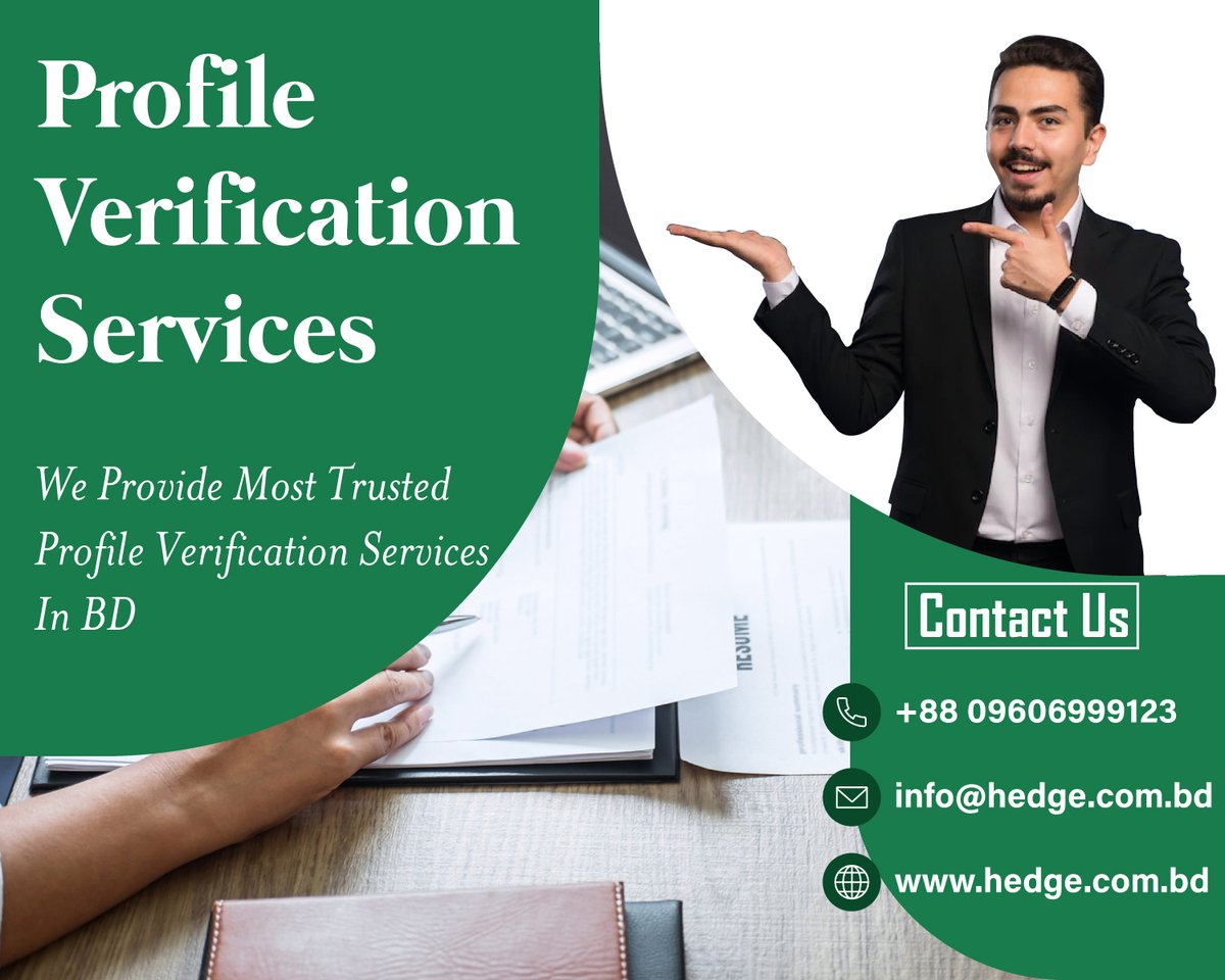 hedge_bd's tweet image. With the help of HedgeBD's profile verification services, you can ferret out dishonest individuals from your site and give legitimate users a higher rank. Services for Verifying Profiles in Bangladesh.
hedge.com.bd/profile-verifi…
#profileverification