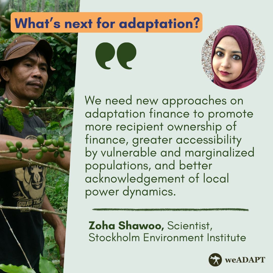 🌍 How do we move forward and build on, strengthen, or even go beyond #COP28’s commitments? 💡@ZShawoo @SEIresearch is one of 12 leading voices on #adaptation sharing key priorities for addressing adaptation needs worldwide - here on #adaptationfinance. bit.ly/3OxrgFj