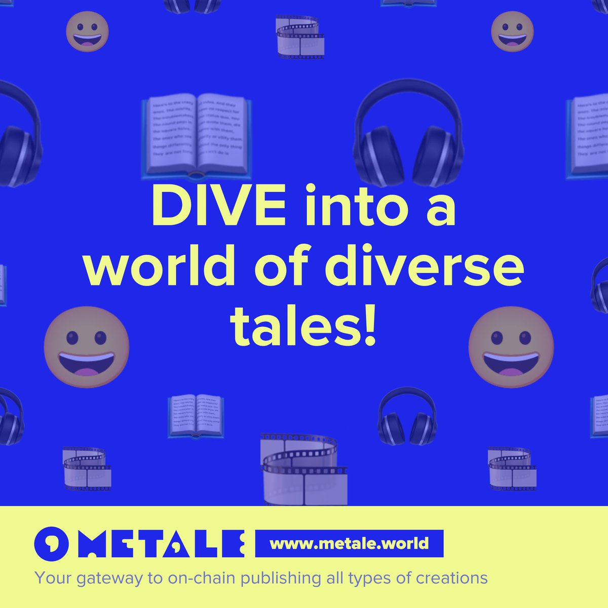 TaleX_chain's tweet photo. Embark on discovering voyage with Metale Protocol β where your unique 'Me' in every story joins the greater 'Tale'. From captivating short dramas to immersive story adventures.
Every story awaits your discovery! ππ¬π
#MetaleProtocol #NextGenPublication https://t.co/L8SbspxzxC