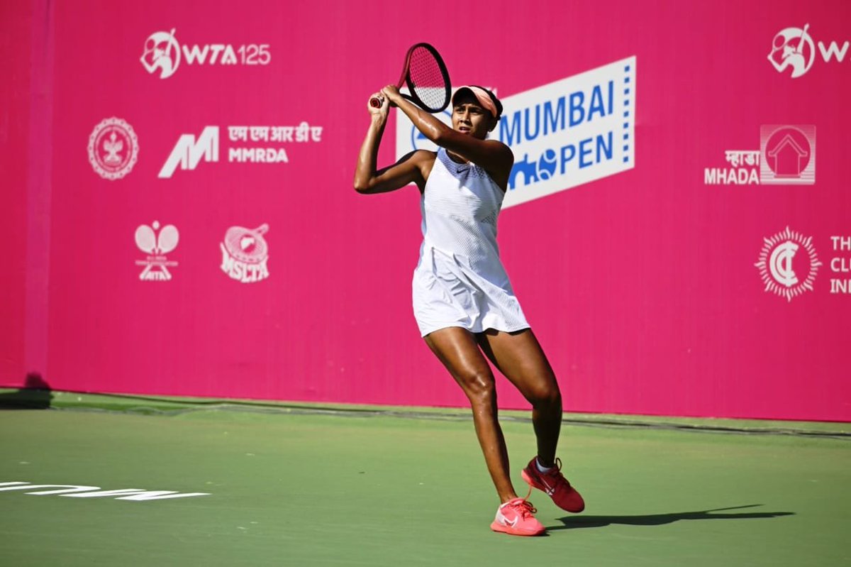 GoaSwift's tweet photo. #GoaSwiftNetwork : #MumbaiOpen women's tennis tournament, India's Shrivalli Bhamidipaty to face Alina Korneeva of Russia in pre-quarterfinals today. Match will start at 6 PM IST. #WTA125 #Tennis🎾 https://t.co/mWLztSjKuW