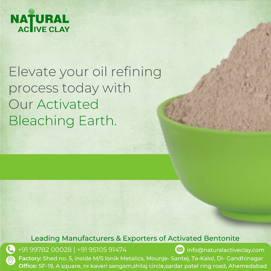 naturalclayllp's tweet photo. Elevate your oil refining process today with Our Activated Bleaching Earth.

#BleachingProcess #ChemicalProcessing #InnovativeSolutions #ProcessOptimization #QualityControl #GreenChemistry #IndustrialInnovation  #EnvironmentalSustainability #EngineeringExcellence https://t.co/fj5D6bRcxH