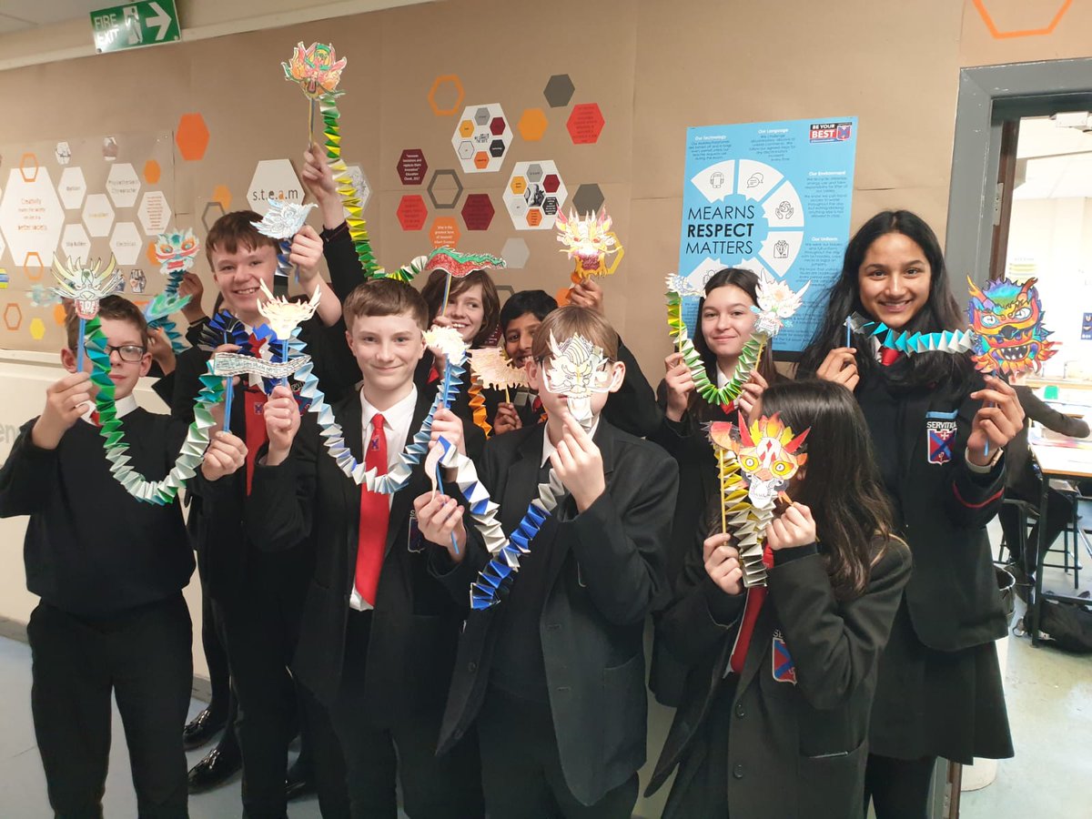 MCHSDesign's tweet image. S2 Art and Design pupils celebrating the Year of the Dragon for Chinese New Year