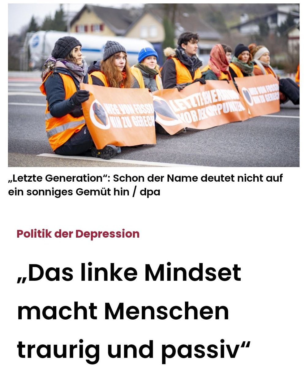 Jetzt wissen wir, warum einige eine hysterische Phase der Endzeitstimmung durchmachen. Vor diesem Hintergrund sollten wir ihnen nicht soviel Aufmerksamkeit widmen. #Depression
via @cicero_online
👇

cicero.de/kultur/politik…