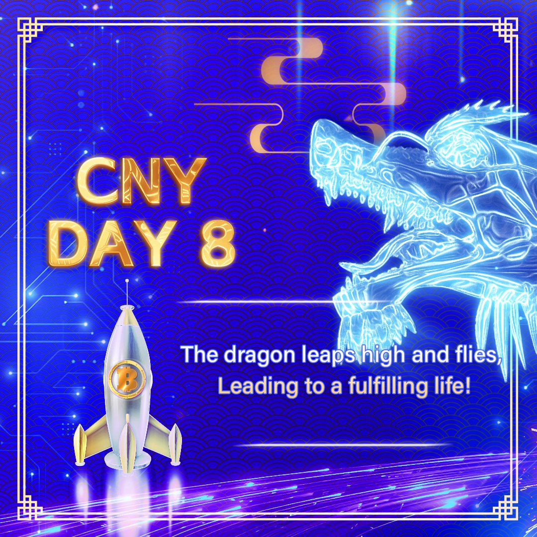 CNY Day 8 🐲
The dragon leaps high and flies, leading to a fulfilling life!

Discord: discord.gg/fintoken
Wallet Download: fintoken.pro

#USDT #Celebrate #FINTOKEN #CNY2024