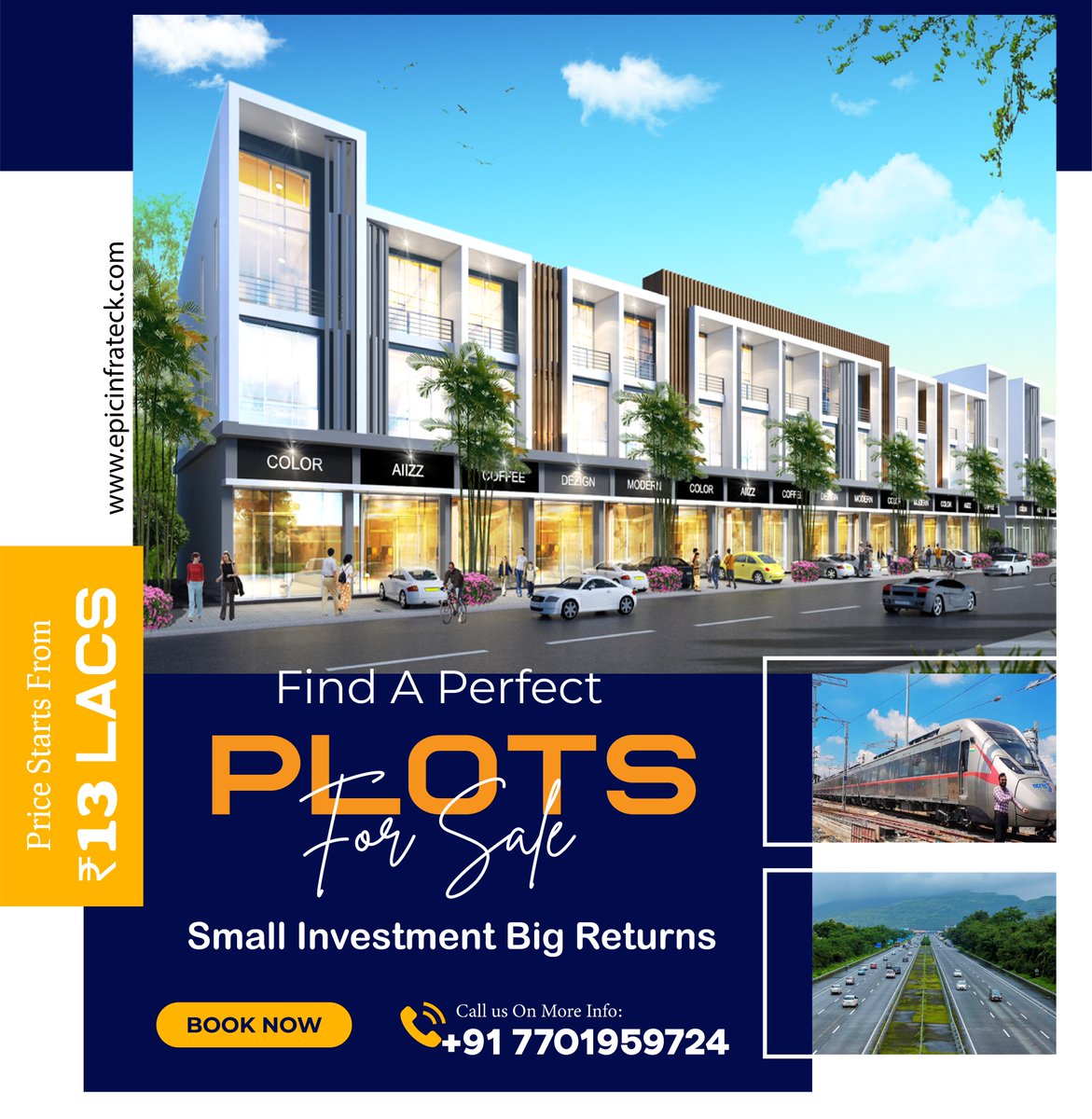 🌟 Invest in the prestigious luxury township by Epic Infrateck in Behror, on the Delhi-Jaipur highway.
🏡 Residential and commercial plots starting from just Rs 13 lakhs.
💰 Guaranteed return on investment of up to 30%.

#EpicInfrateck #LuxuryTownship #Investment #sharemarket