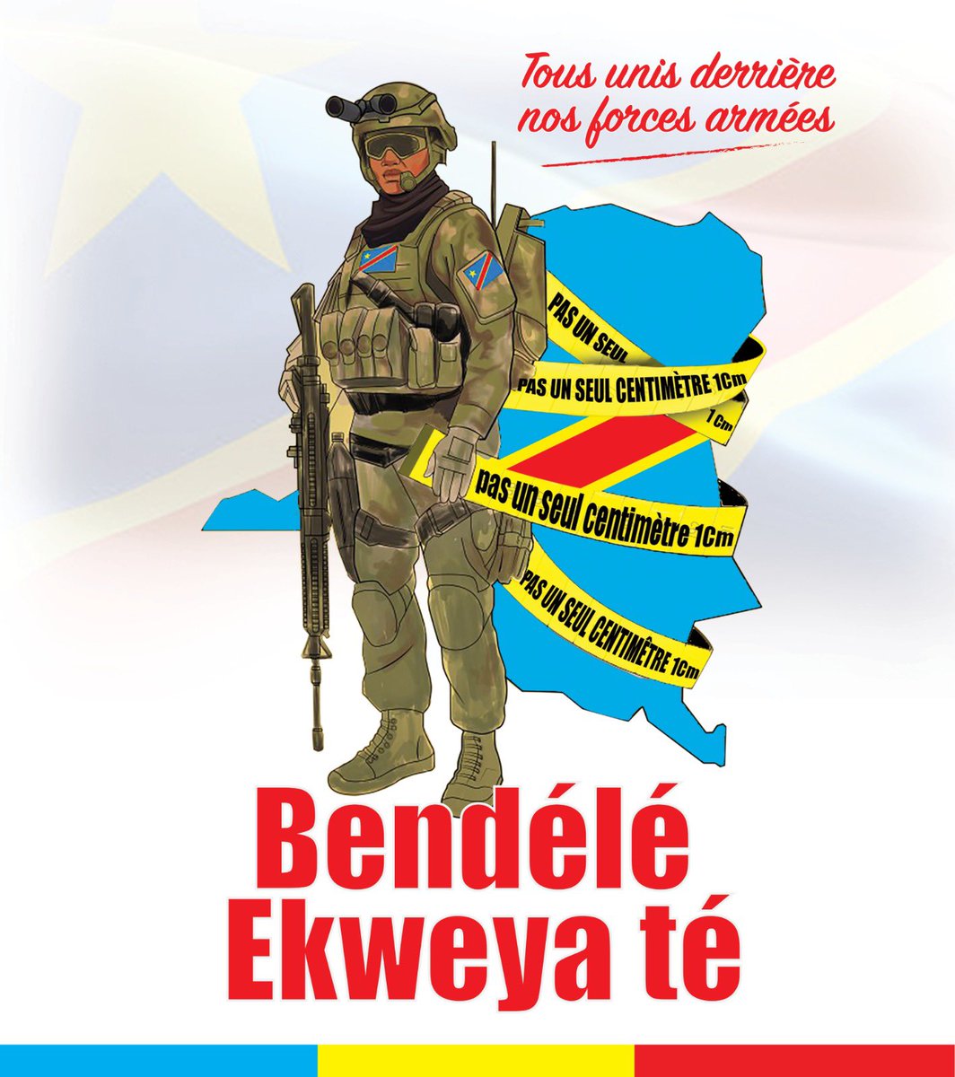 #RDC : « Pas un seul centimètre !!! »
Tous unis derrière nos @FARDC_off !!!
#BendeleEkweyaTe #DefendonsLaPatrie 💪🏾💪🏾💪🏾🇨🇩🇨🇩🇨🇩 !!!!