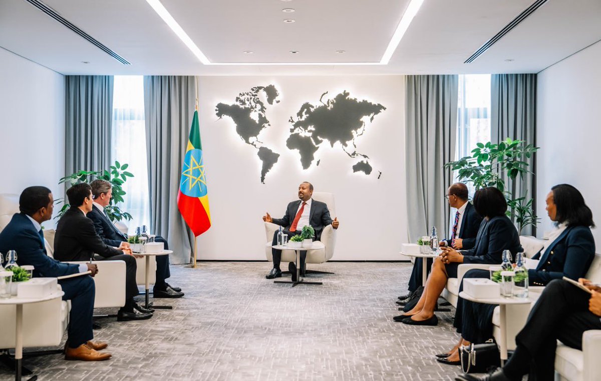 PMEthiopia's tweet photo. Prime Minister Abiy Ahmed met with @Visa’ CEO, Ryan McInerney earlier this morning for a discussion on the work organization is undertaking in #Ethiopia. 

#PMOEthiopia https://t.co/chpCPVpJzd