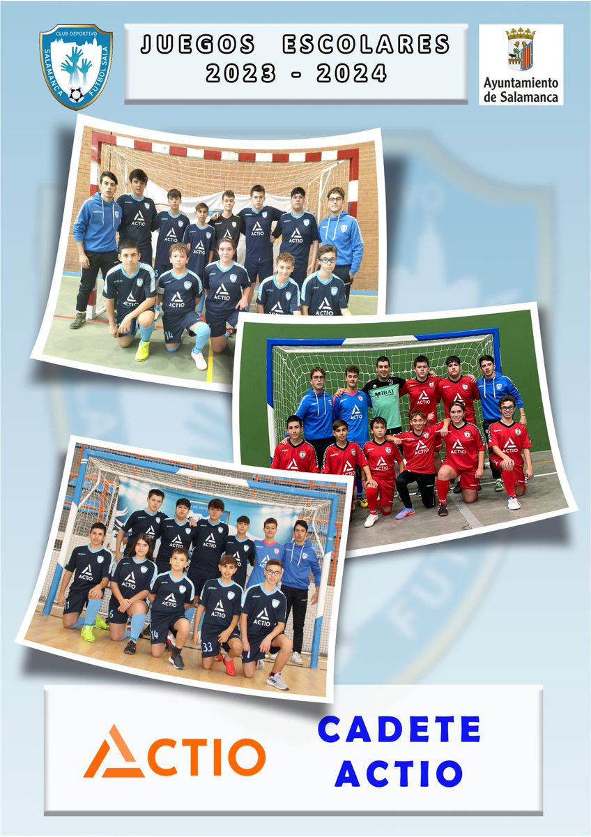 ⚽️BASE ESCOLAR⚽️

Hoy destacamos a nuestros equipos escolares que han terminado la primera fase. <a href="/DehesaGrande/">Coop Dehesa Grande</a> benjamin ha quedado CAMPEÓN mientras que PIZZERÍA CARLOS <a href="/mauxsalamanca/">Salesianos Salamanca - María Auxiliadora</a> ha sido segundo pasando a la fase 2. En fase de construcción MIRAT Alevin y <a href="/ActioSal/">ACTIO</a> cadete 👏