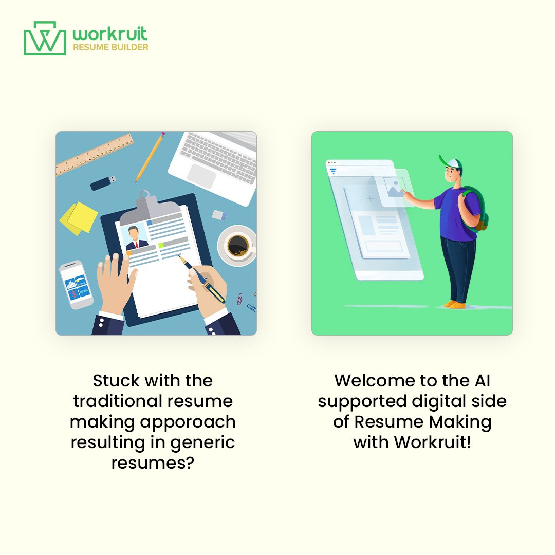 workruit's tweet photo. 🚀 Transform your resume into a personalized masterpiece with #AI assistance!
🎨 Ditch the generic resume and stand out from the crowd.

#AIinresume #digitalresume #modernresume #resumetemplates #resumerevolution #resumesinai #airesume #career #careerbuilding https://t.co/U8SU910Jtu