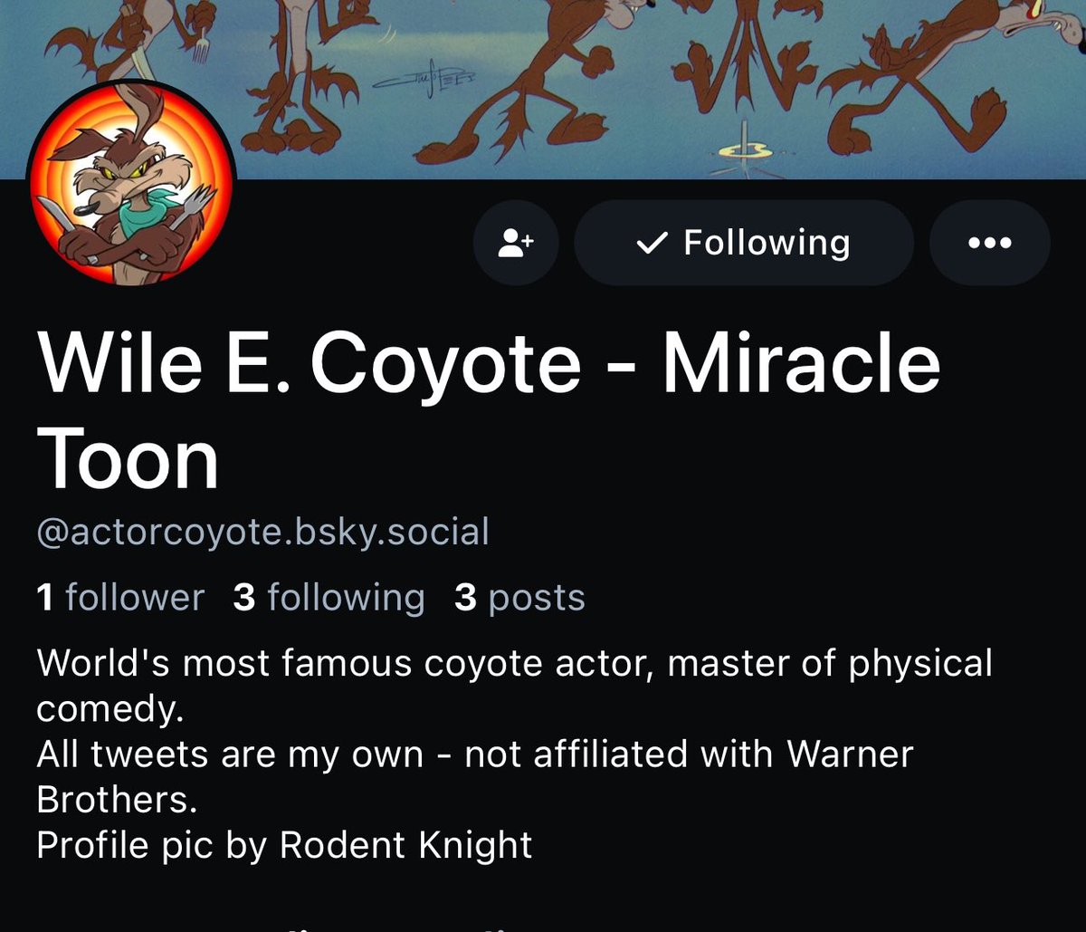 ActorRoadRunner's tweet photo. @ActorCoyote “It is!” https://t.co/tdXTmTZn5F