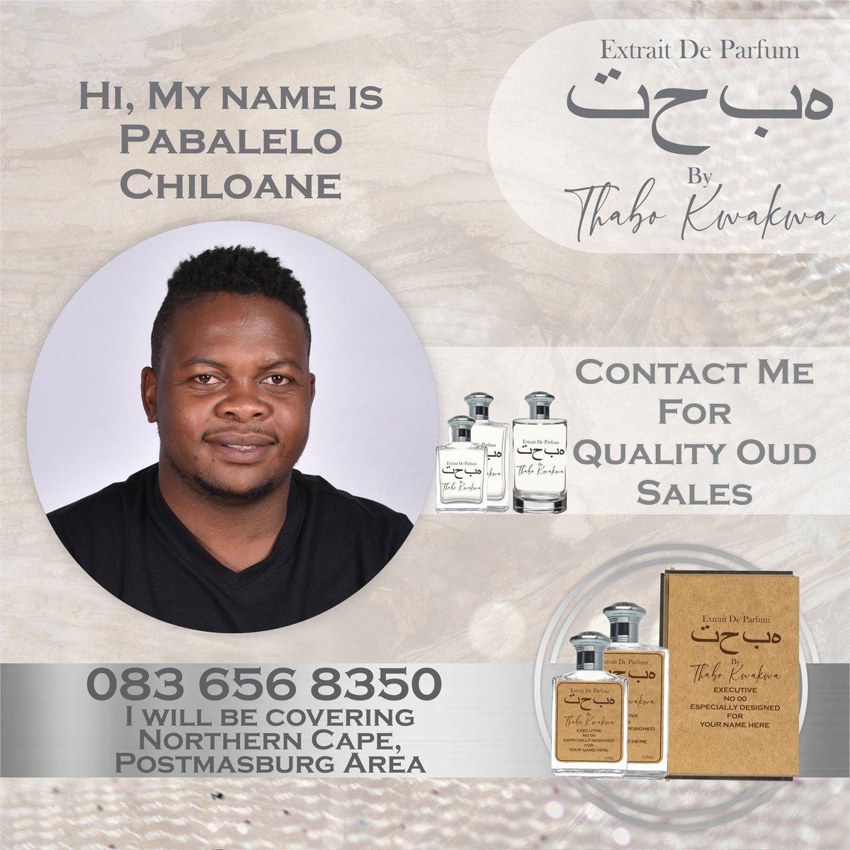 PabloChiloane's tweet photo. @_LeratoMabuzaM I'm a TLK Oud Boutique perfumes distributor by Thabo Kwakwa, call or text me on WhatsApp 0836568350. We courier countrywide. https://t.co/Q3aeuV5kHU
