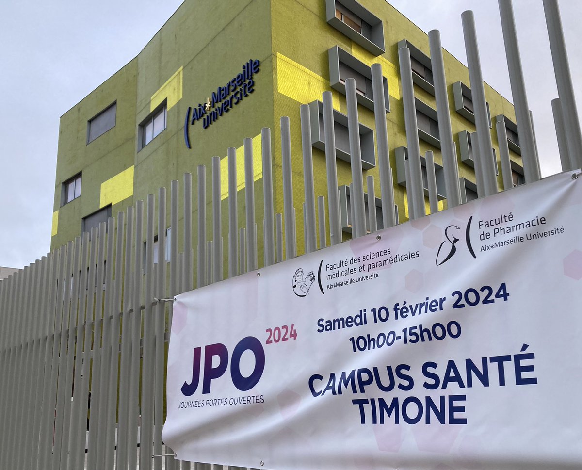 Samedi le campus Timone vous attend pour la journée portes ouvertes santé entre 10h et 15h et même un peu avant
@univamu @aurelielopes13 <a href="/aphm_actu/">AP-HM - Hôpitaux Universitaires de Marseille</a> <a href="/AcAixMarseille/">Acad. Aix-Marseille</a> <a href="/marseille/">Ville de Marseille</a> <a href="/CROUSAixMars/">Crous Aix-Marseille Avignon</a> <a href="/CorpoPharmaAE2P/">AE2P</a> <a href="/amipbm/">AMIPBM</a> <a href="/MarseilleAlee/">Alee Marseille</a> <a href="/JPM_Pharma/">Junior Phocéenne du Médicament</a> <a href="/Ordre_Pharma/">Ordre national des pharmaciens</a> <a href="/Pharma_ANEPF/">ANEPF Pharmacie</a>