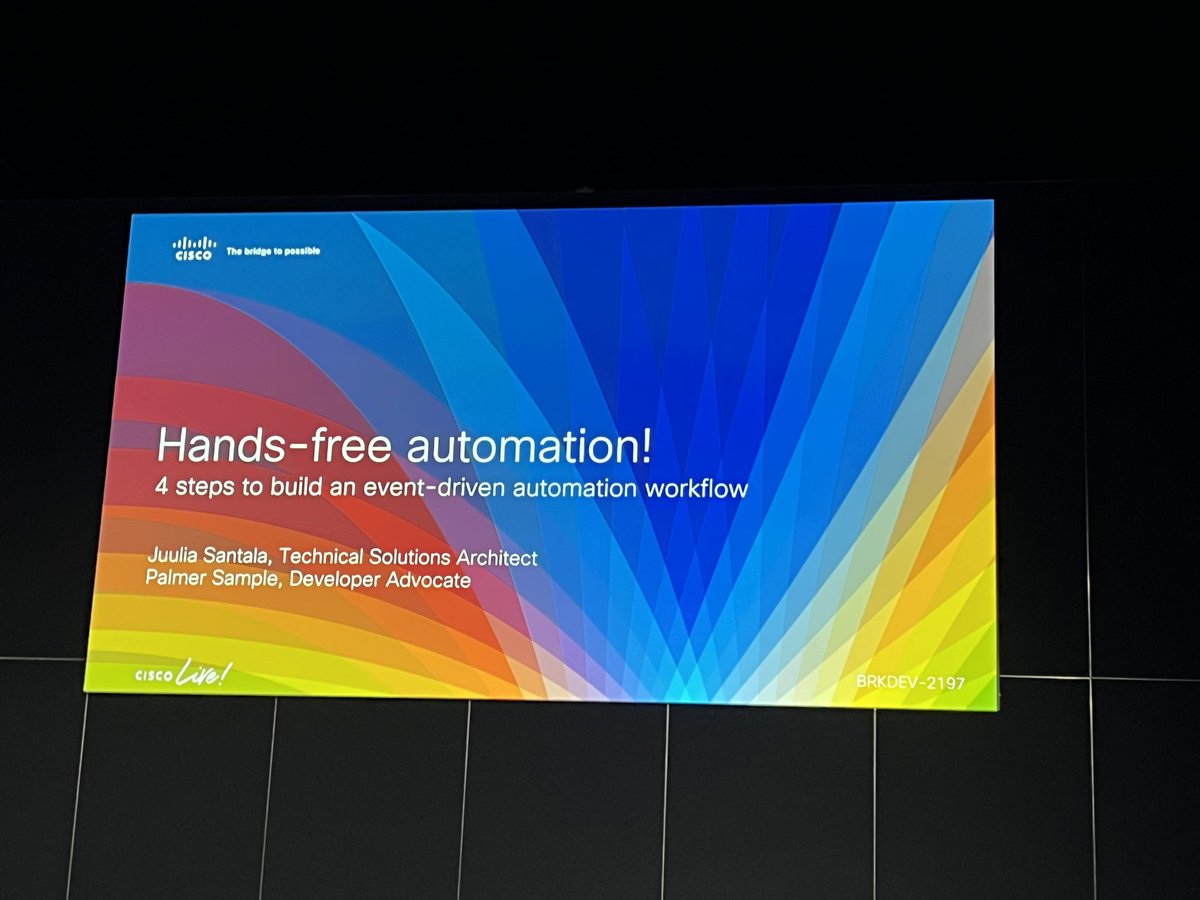 Third day of #CiscoLiveEMEA underway, starting off with some automation!!