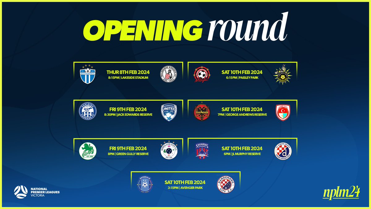 It's finally here! Season 2024 kicks off tonight at Lakeside Stadium with South Melbourne FC hosting Melbourne Knights FC. Watch all of the action live on the NPL Victoria YouTube Channel: ftbl.vc/3wdkQVf