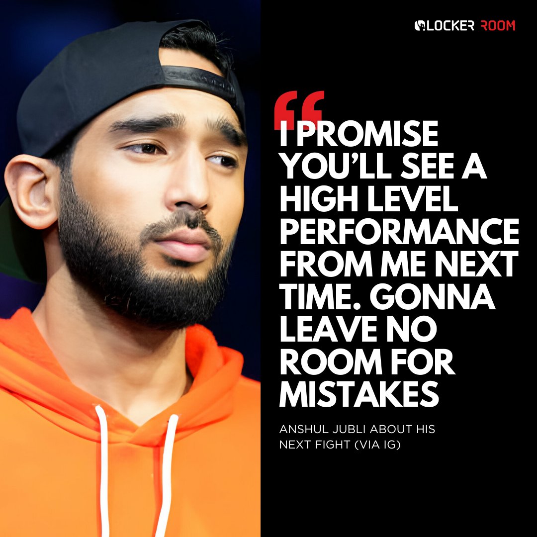 Indian MMA star Anshul Jubli (@anshuljubli_ ) is promising a strong return and says that he is going to leave no room for mistakes.

@UFCIndia | #IndianMMA
