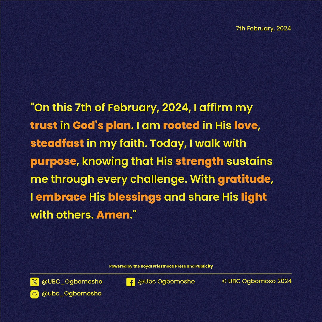 UBC_Ogbomosho's tweet photo. Our daily Affirmation. 📌 https://t.co/UXJeeK0qYp