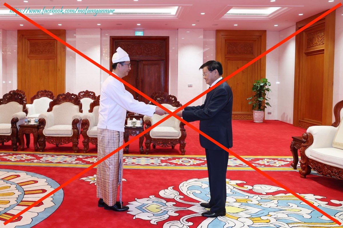 JusticeMyanmar's tweet photo. ⚠️PDF members burnt alive in abhorrent war crime committed by #Myanmar junta's proxy Phyu Saw Htee militia.

Meanwhile in Vientiane, #ASEAN chair Laos accepted diplomatic credentials from the illegal junta, awarding it with legitimacy and emboldening it to commit more atrocities. https://t.co/cL6nKCxy7v