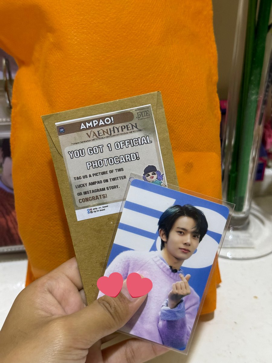super late na but >< Thank you so much for the service @ajy_on_board and for this lucky ampao! until next con po ulit 🙏🥹 #VAENHYPEN